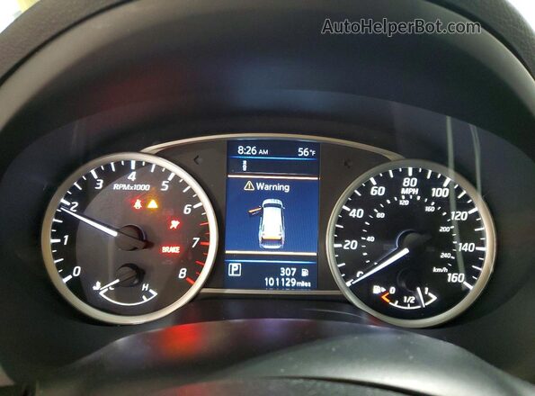 3N1AB7AP9KY368997 2019 NISSAN SENTRA Белый Вид щитка приборов
