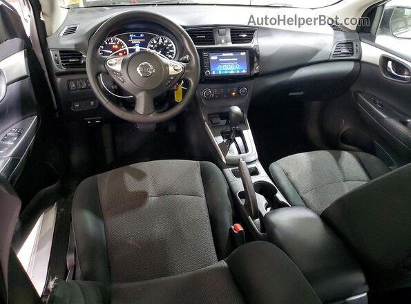 3N1AB7AP9KY368997 2019 NISSAN SENTRA Белый Вид панели приборов