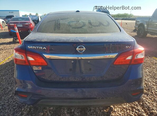 3N1AB7AP9KY439941 2019 NISSAN SENTRA Blue Vista trasera