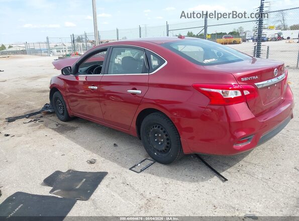3N1AB7APXHL638504 2017 NISSAN SENTRA Красный Задняя левая четверть