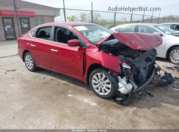 3N1AB7APXHL638504 2017 NISSAN SENTRA Красный Передняя правая четверть