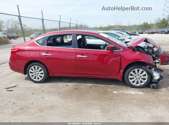 3N1AB7APXHL638504 2017 NISSAN SENTRA Красный Вид задней части салона