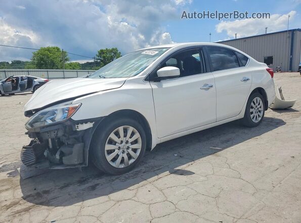 3N1AB7APXHL656842 2017 NISSAN SENTRA White Առջևի ձախ երեք քառորդ տեսարան