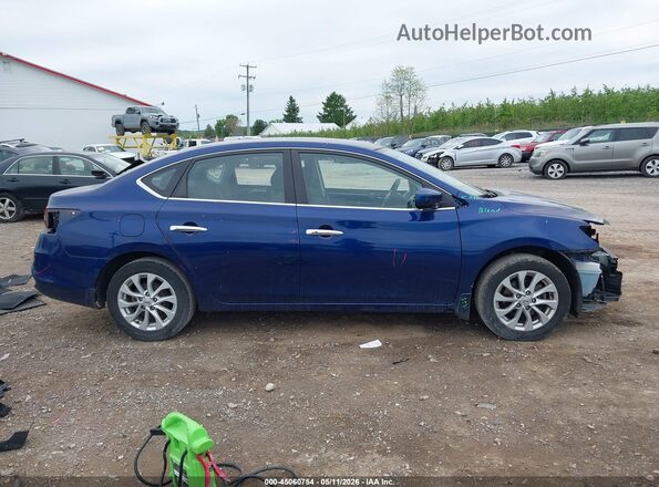 3N1AB7APXJL659665 2018 NISSAN SENTRA Blue უკანა სალონის ხედი