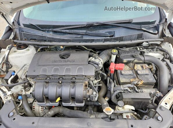 3N1AB7APXKY237321 2019 NISSAN SENTRA White Widok wnętrza z tyłu