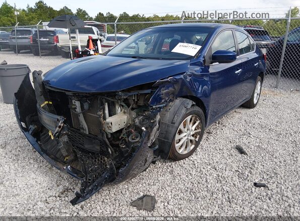 3N1AB7APXKY261182 2019 NISSAN SENTRA Dark Blue Передняя левая четверть