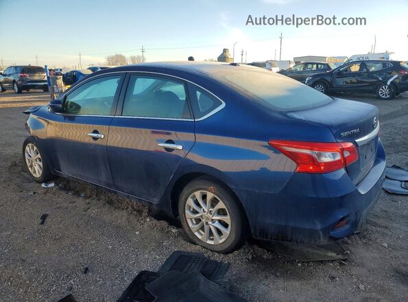 3N1AB7APXKY272957 2019 NISSAN SENTRA Blue Trasero izquierdo