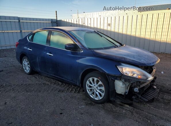 3N1AB7APXKY272957 2019 NISSAN SENTRA Blue Delantero derecho