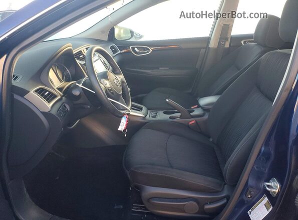 3N1AB7APXKY272957 2019 NISSAN SENTRA Blue Vista interior delantera