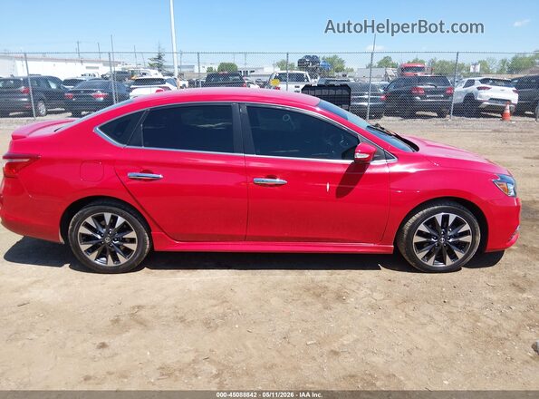 3N1AB7APXKY318304 2019 NISSAN SENTRA Red Widok wnętrza z tyłu