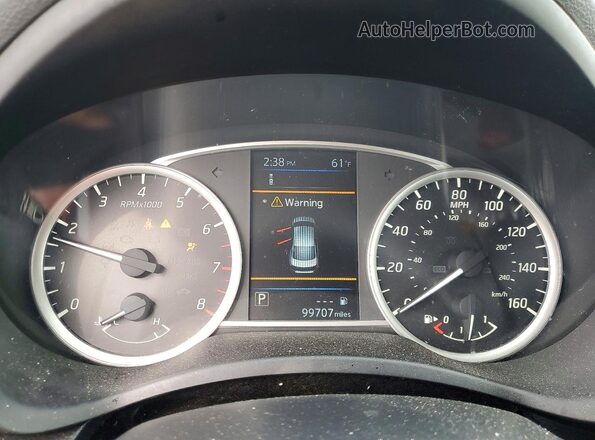 3N1AB7APXKY367292 2019 NISSAN SENTRA Gray ხელსაწყოთა პანელის ხედი