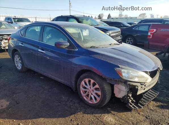 3N1AB7APXKY404230 2019 NISSAN SENTRA Blue Delantero derecho