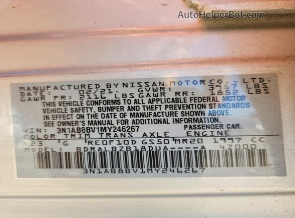 3N1AB8BV1MY246267 2021 NISSAN SENTRA Silver Вид підкапотного простору