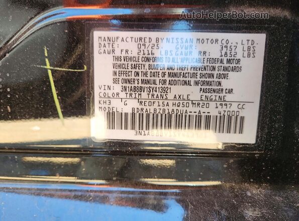 3N1AB8BV1SY413921 2025 NISSAN SENTRA Черный Вид подкапотного пространства