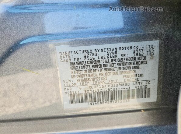 3N1AB8BV2RY271332 2024 NISSAN SENTRA Серый Вид подкапотного пространства