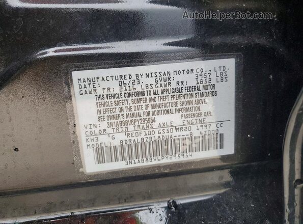 3N1AB8BV6PY295954 2023 NISSAN SENTRA Black Շարժիչի բաժամունքի տեսք