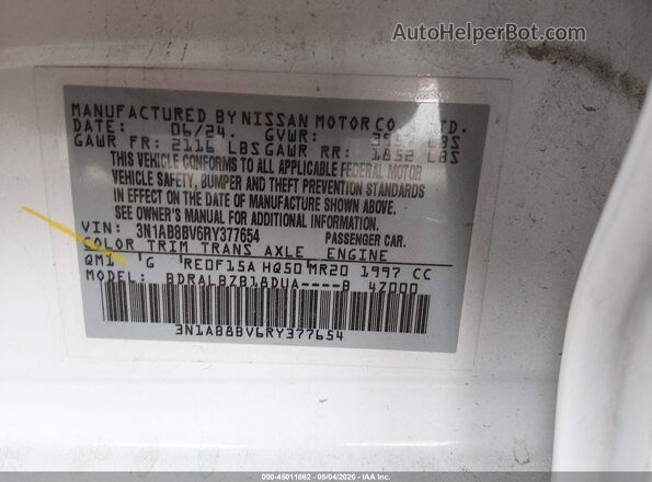 3N1AB8BV6RY377654 2024 NISSAN SENTRA Белый Вид подкапотного пространства