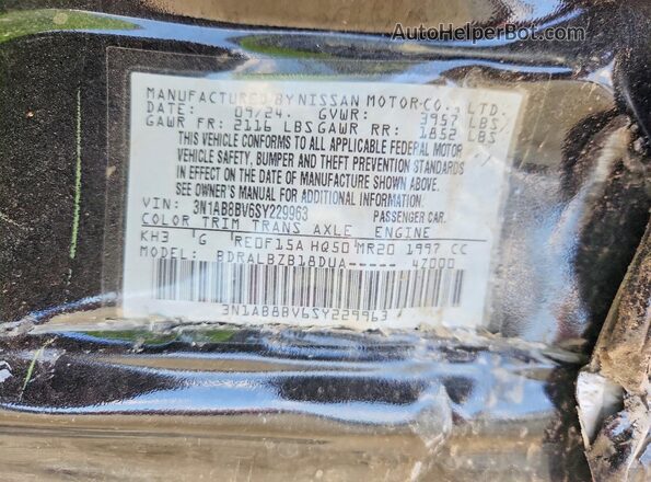 3N1AB8BV6SY229963 2025 NISSAN SENTRA Black Շարժիչի բաժամունքի տեսք