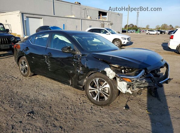 3N1AB8BVXPY310178 2023 NISSAN SENTRA Черный Передняя правая четверть