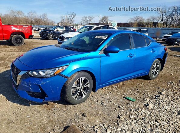 3N1AB8CV0PY254864 2023 NISSAN SENTRA Blue წინა მარცხენა ხედი სამი მეოთხედიდან
