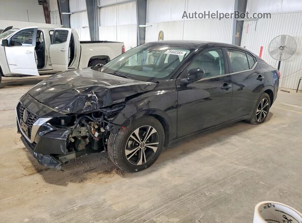 3N1AB8CV1PY254646 2023 NISSAN SENTRA Black წინა მარცხენა ხედი სამი მეოთხედიდან