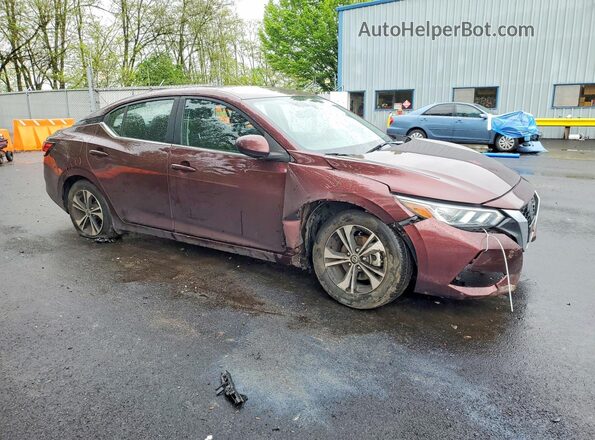 3N1AB8CV2MY302148 2021 NISSAN SENTRA Burgundy Front right