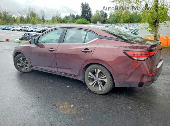 3N1AB8CV2MY302148 2021 NISSAN SENTRA Burgundy Rear left