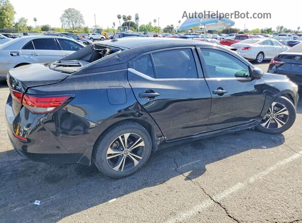 3N1AB8CV3MY243871 2021 NISSAN SENTRA Черный Задняя правая четверть
