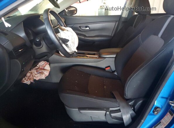 3N1AB8CV3MY255129 2021 NISSAN SENTRA Синий Вид салона спереди