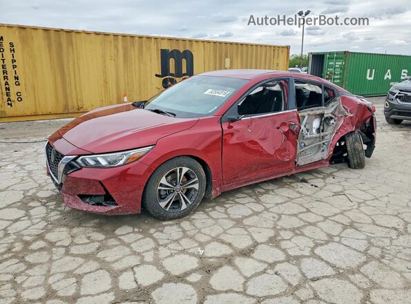 3N1AB8CV4MY233804 2021 NISSAN SENTRA Red Передня ліва чверть