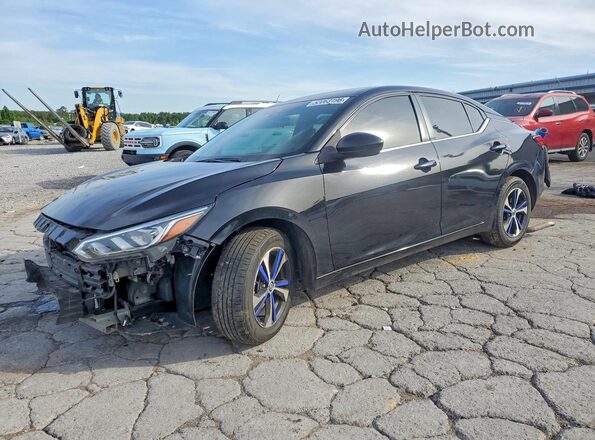 3N1AB8CV4MY246682 2021 NISSAN SENTRA Черный Передняя левая четверть
