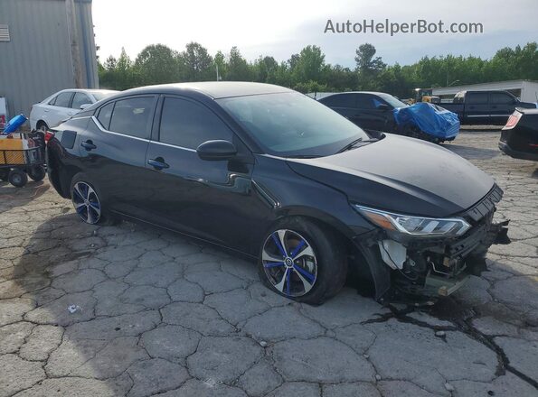 3N1AB8CV4MY246682 2021 NISSAN SENTRA Черный Передняя правая четверть