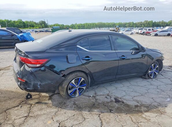 3N1AB8CV4MY246682 2021 NISSAN SENTRA Черный Задняя правая четверть