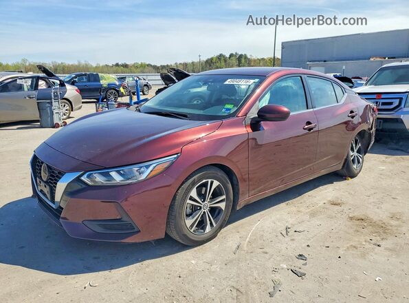 3N1AB8CV4PY243558 2023 NISSAN SENTRA Burgundy Vista tres cuartos delantera izquierda