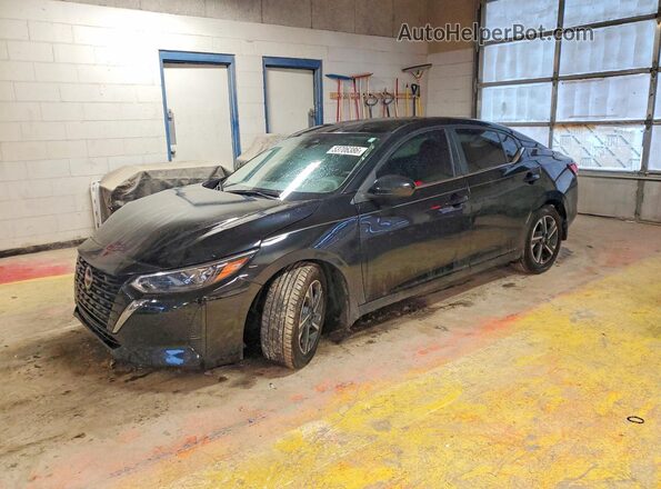 3N1AB8CV4RY230070 2024 NISSAN SENTRA Черный Передняя левая четверть