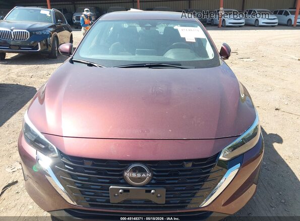 3N1AB8CV5SY281602 2025 NISSAN SENTRA Burgundy Widok zestawu wskaźników