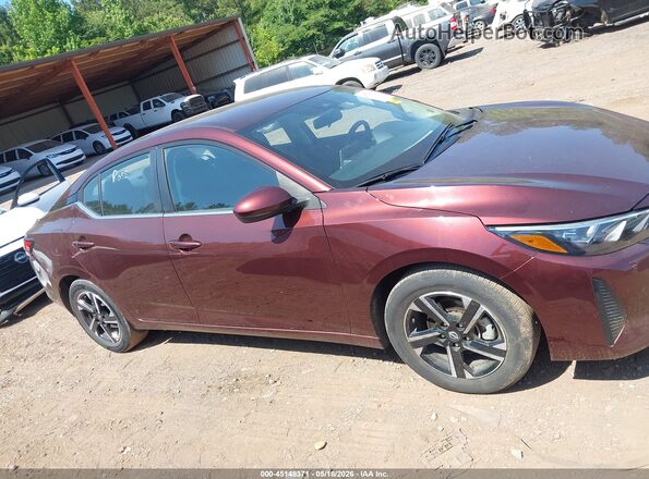 3N1AB8CV5SY281602 2025 NISSAN SENTRA Burgundy Widok wnętrza z tyłu