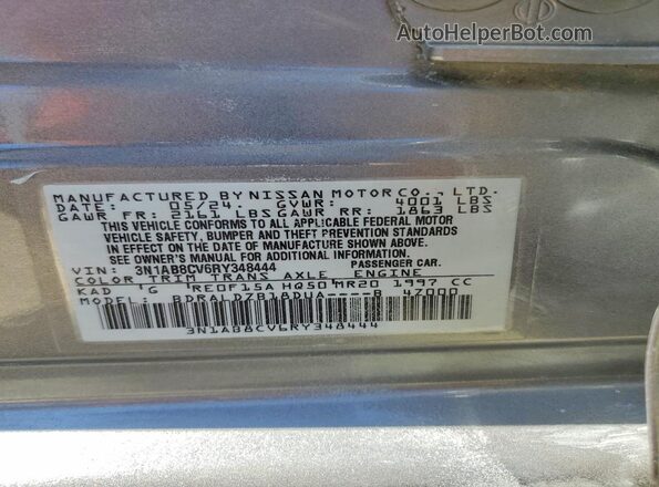 3N1AB8CV6RY348444 2024 NISSAN SENTRA Silver Vista del compartimento del motor