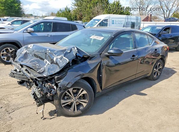 3N1AB8CV7MY253576 2021 NISSAN SENTRA Black Vista tres cuartos delantera izquierda