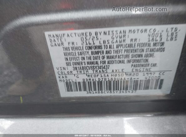 3N1AB8CV8SY345437 2025 NISSAN SENTRA Серый Вид подкапотного пространства