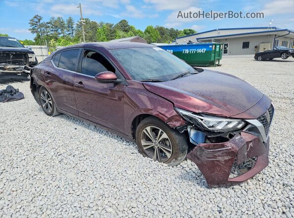 3N1AB8CV9MY266720 2021 NISSAN SENTRA Burgundy წინა მარჯვენა