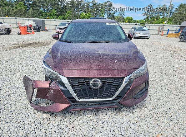 3N1AB8CV9MY266720 2021 NISSAN SENTRA Burgundy წინა ხედი