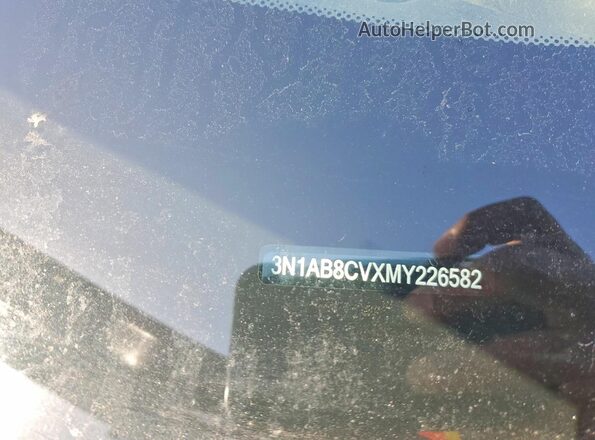 3N1AB8CVXMY226582 2021 NISSAN SENTRA Maroon Vista del compartimento del motor