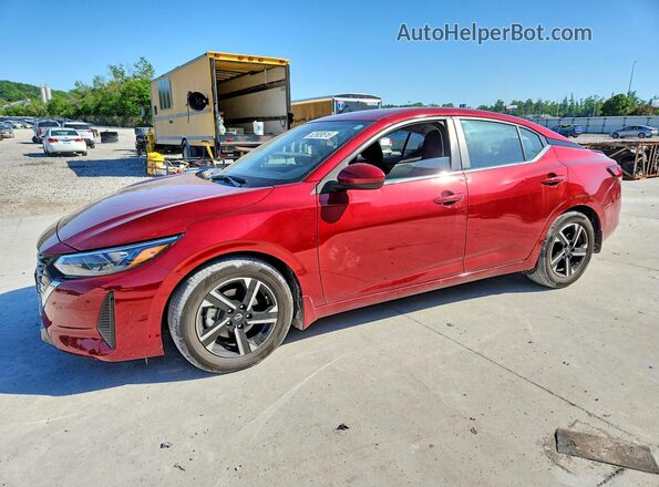 3N1AB8CVXRY296316 2024 NISSAN SENTRA Red წინა მარცხენა ხედი სამი მეოთხედიდან