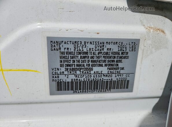 3N1AB8DV0PY285899 2023 NISSAN SENTRA Белый Вид подкапотного пространства