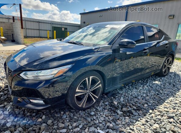 3N1AB8DV4LY221908 2020 NISSAN SENTRA Черный Передняя левая четверть