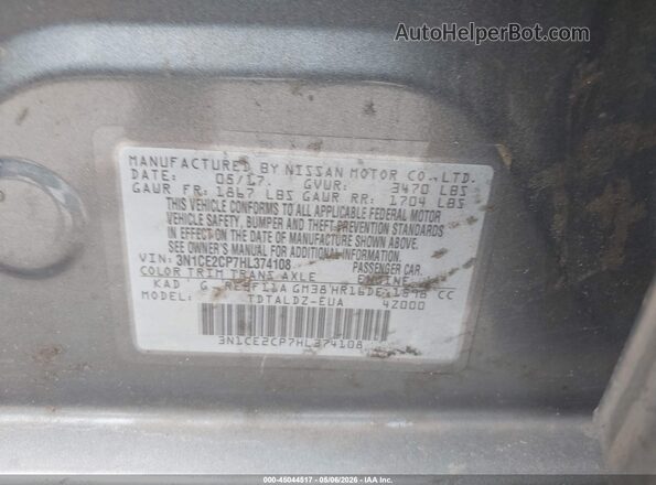 3N1CE2CP7HL374108 2017 NISSAN VERSA NOTE Серый Вид подкапотного пространства