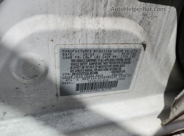 3N1CE2CP8GL367490 2016 NISSAN VERSA Белый Вид подкапотного пространства