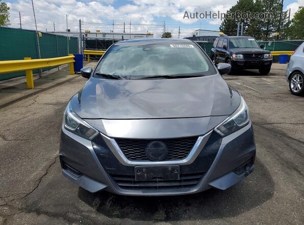 3N1CN8EV0ML874992 2021 NISSAN VERSA Gray წინა ხედი