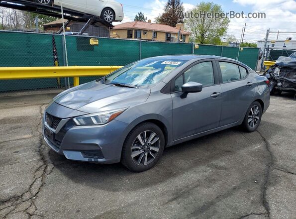 3N1CN8EV0ML874992 2021 NISSAN VERSA Gray წინა მარცხენა ხედი სამი მეოთხედიდან